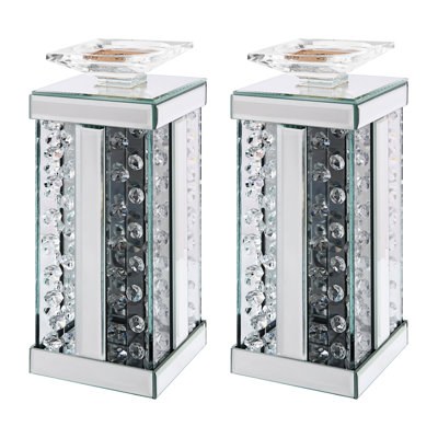 Bougeoir de table en miroir