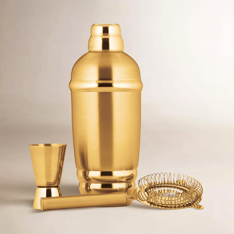 Tuscany Metal Classics Gold Cocktail Shaker
