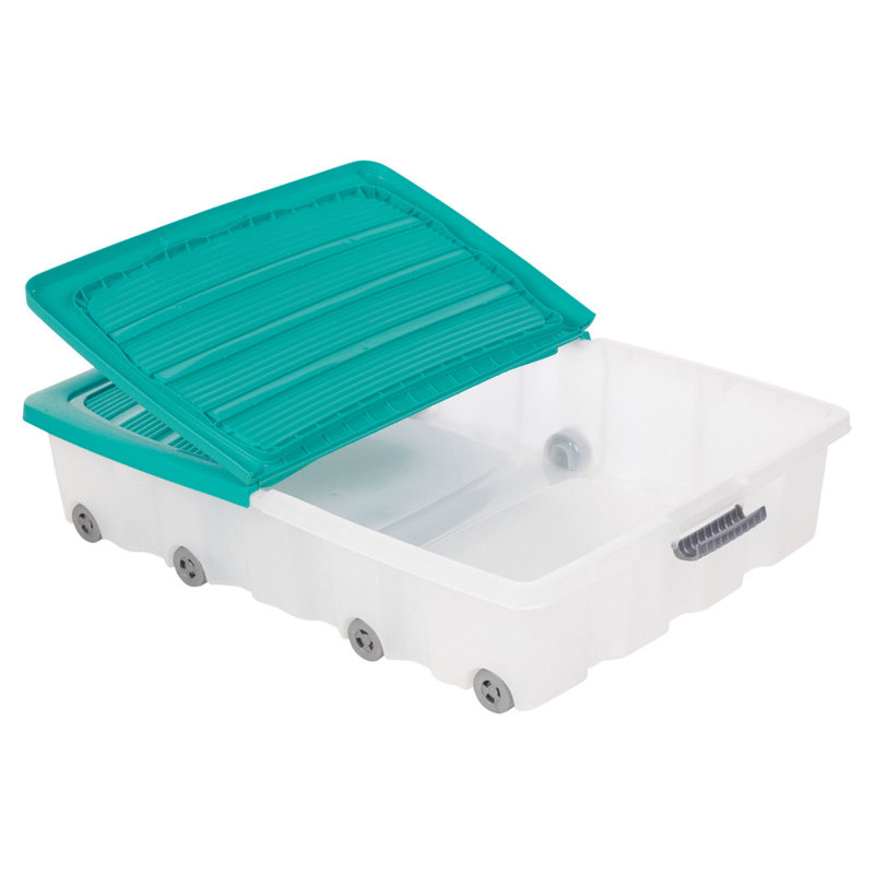 Plastic Box, 17cm H x 80cm W x 59cm D, White