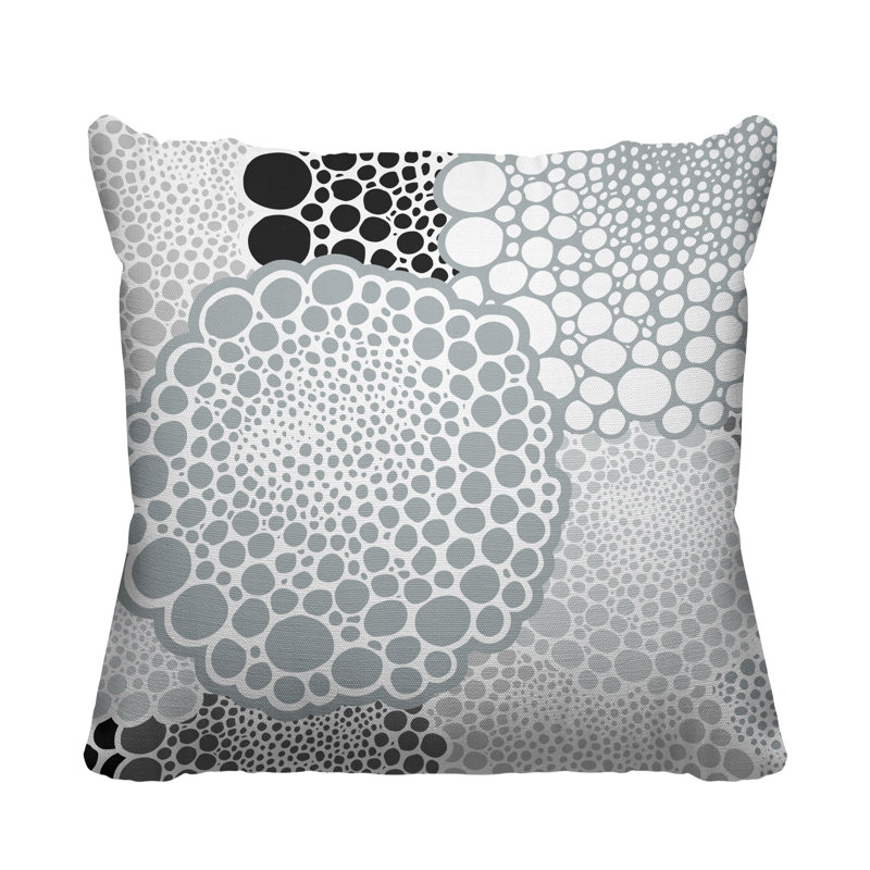 Coussin Bryony, L 15 po x H 15 po, Gris