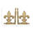 Decorative Metal Fleur de Lis Bookends-836453707
