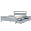 Lit plateforme en bois avec 2 tiroirs de rangement et 2 tables de chevet-1322151971-1322151964