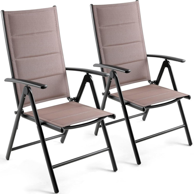 Patio Folding Chair Folding Chair Set, Brown