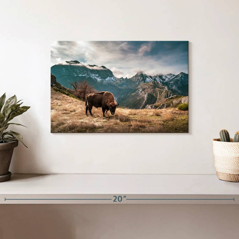 Bison Mountain Landscape, 8" H x 12" W