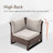 Ingvald Wicker/Rattan Outdoor Patio Armless Accent Chair With Cushions-876646592