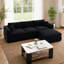 Canapé modulaire compressé compressé, sans outil, sans assemblage, canapé sans cadre librement combinable, mousse chenille haute densité sans ressorts, repose-pieds inclus pour le salon de la chambre à coucher