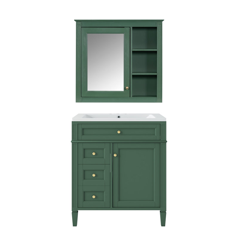 Armoire de salle de bain Tenara, Vert