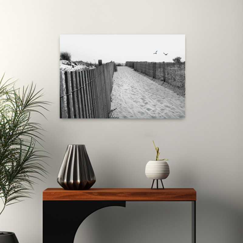 Beach Path Abstract Coastal Art, 16" H x 24" W