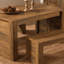 Ensemble de table de salle à manger 55 ", table de cuisine en bois pour 4 à 6 personnes avec 2 bancs-919667245
