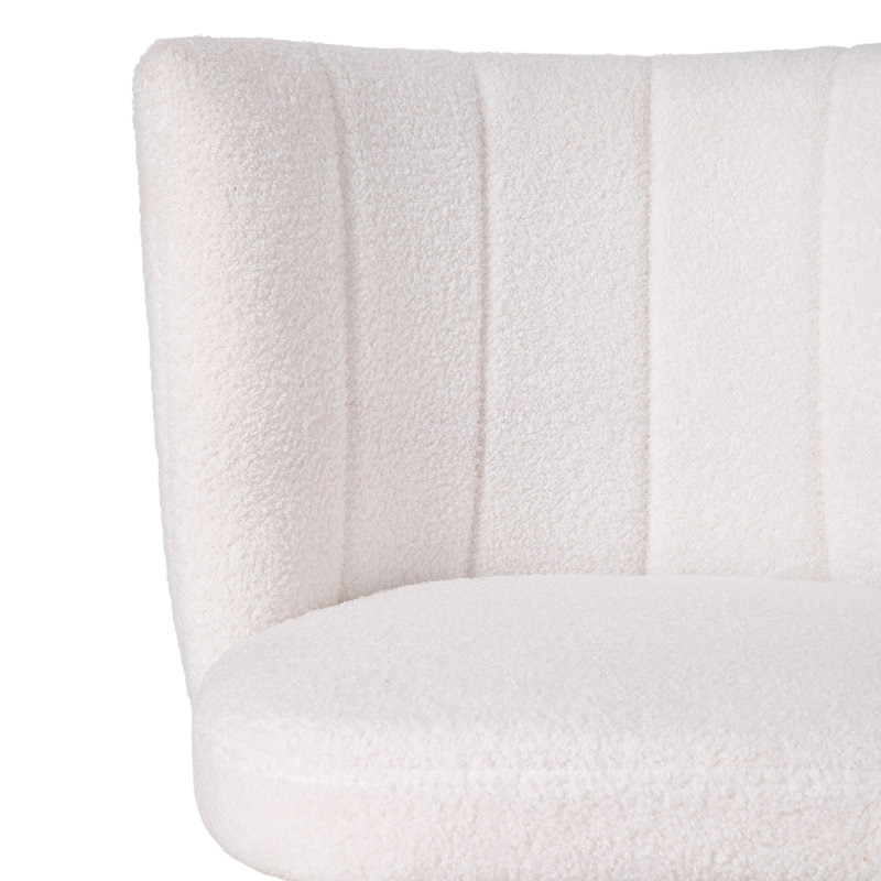 48cm H Upholstered Wing Back Accent in White