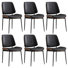 Set of 6 Walnut Dining Chair Decorated With Modern Retro Diamond Grid Pattern