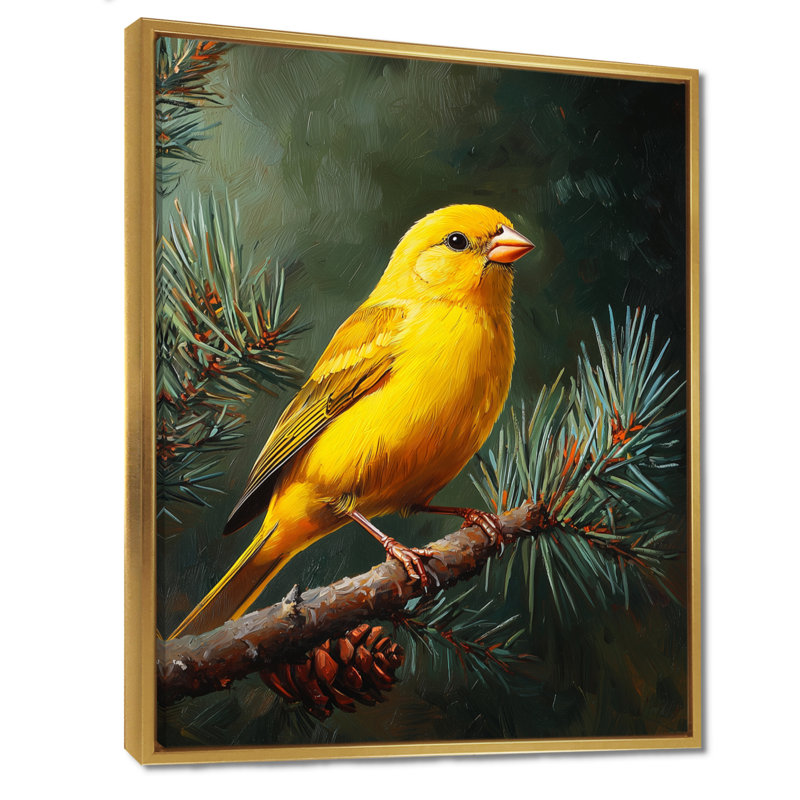 Lambright - Animals Wall Art Living Room, H 20 po x l 12 po, Impression encadrée flottante, Doré