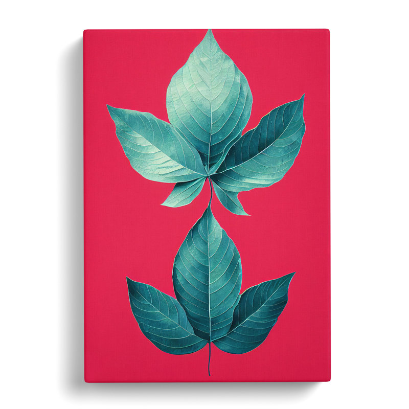 Precious Leaves - Wall Art, Wrapped Canvas, 50cm H x 35cm W, No Matte