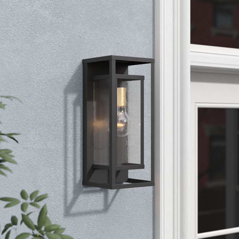 Jarrow Metal Wrought Iron Wall Light with Dusk to Dawn