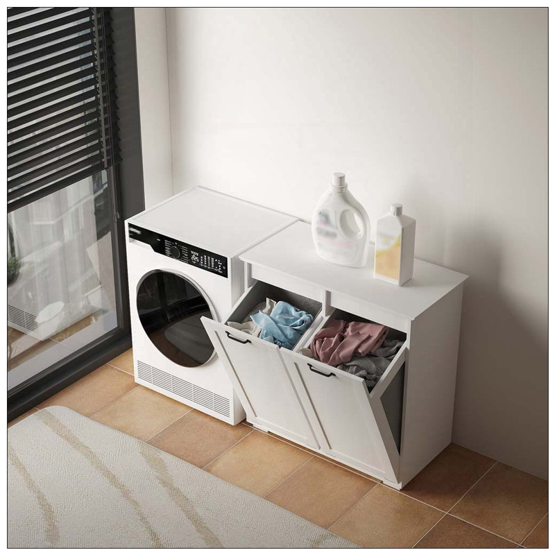 Armoire à linge avec 2 sacs à doublure amovibles