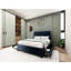 Grand lit moderne bleu avec lit gigogne simple et 2 tiroirs de rangement, conception multifonctionnelle pour économiser de l'espace, structure en bois massif, revêtement en velours, aucun rangement nécessaire pour le sommier, tissu doux, robuste