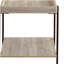 Table d'appoint carrée en bois d'ingénierie brun clair Miller