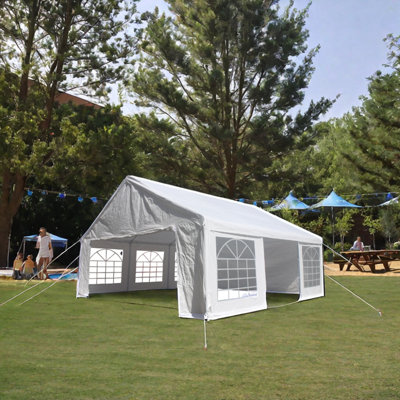 20X20 Feet Party Tent Heavy Duty Marquee Canopy Outdoor Wedding Tent Carport Events Shelter Tent For Parties BBQ With Storgae Carry Bags