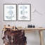 «Whimsical Blue Patterned Fish» par Kim Allen - ensemble de 2 impressions sur bois-806763649-806763650