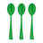 Green Disposable Plastic Party Spoons - 600 Spoons