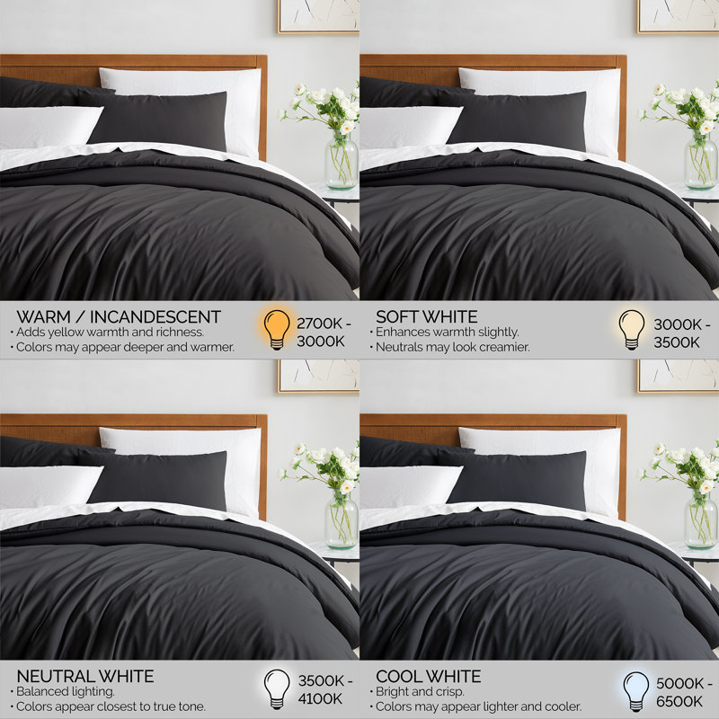Southshore Fine Linens Vilano Duvet Cover Set, Oversized 110 GSM Microfiber Bedding with Hidden Zipper Closure and 4 Corner Ties, 2 Pillow Shams, Full/Queen, Black