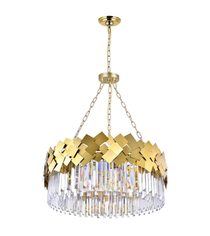 Lustre cylindrique unique à 8 lumières Berklee