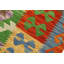 Tapis orange / bleu / jaune en laine à motif géométrique rectangulaire à tissage plat 3 pi 4 po x 4 pi 11 po Atmore