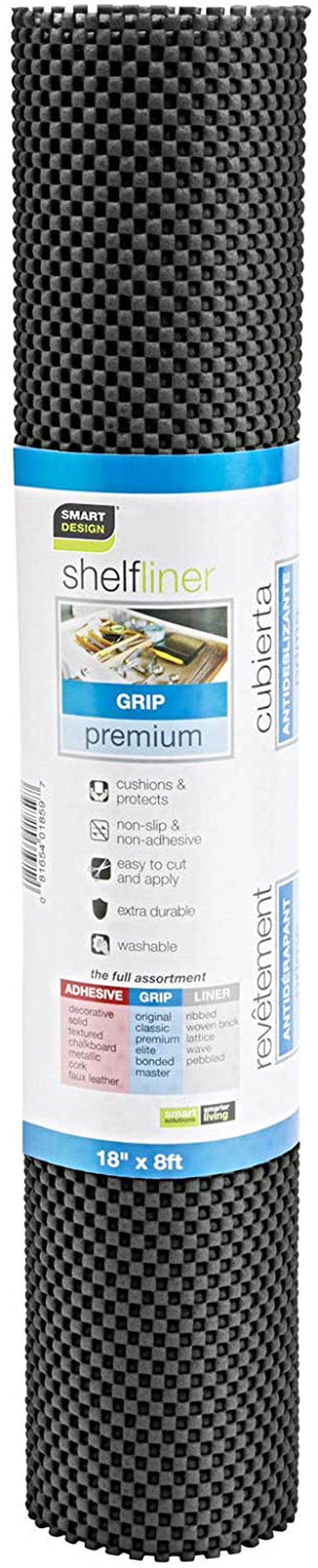 Smart Design Premium Grip Shelf Liner - 18 inch x 48 Feet (Set of 6 Rolls total)