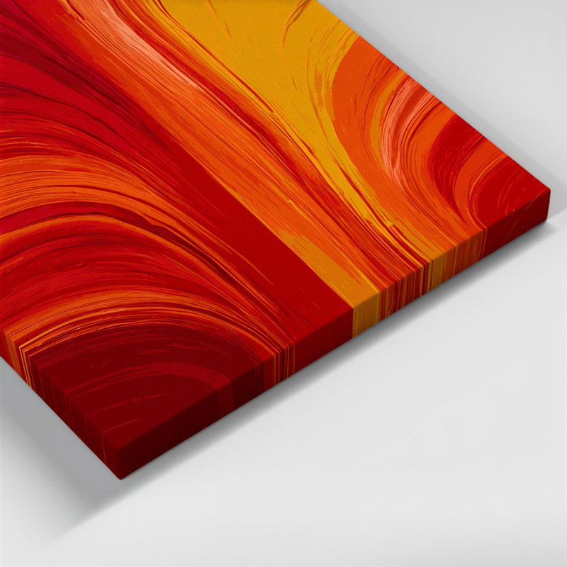 «Abstract Color Field 1», art mural sur toile rouge, H 30 po x l 20 po