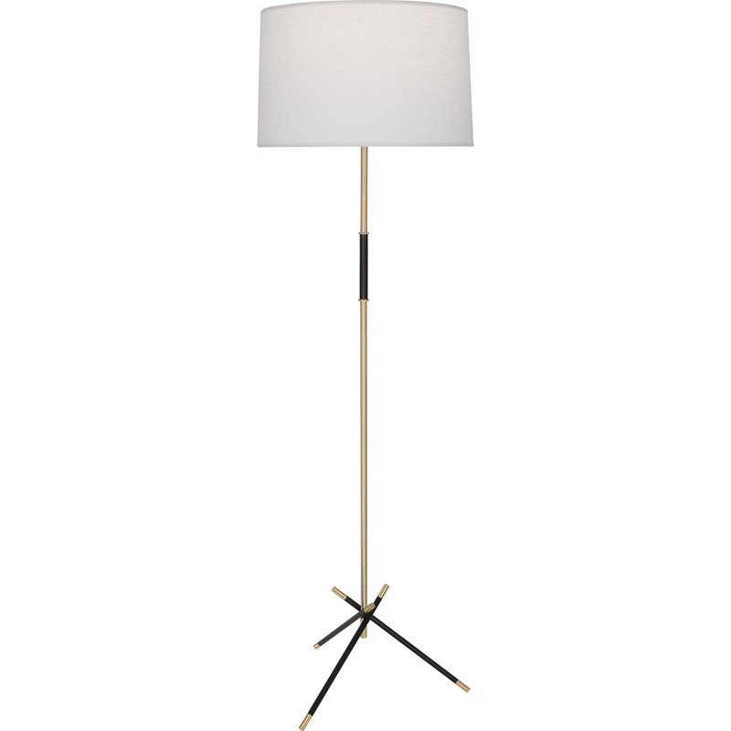 Thatcher Floor Lamp, Polished Nickel Accents