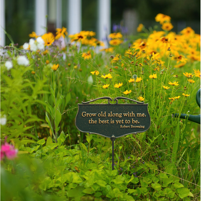 Flora & Fauna Grow Old Poem Garden Sign