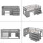 Lit mezzanine simple avec armoire et tablette-571461082