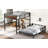 Queen Over Queen Metal Bunk Bed/Metal Loft Bed And Metal Platform Beds-1114507520