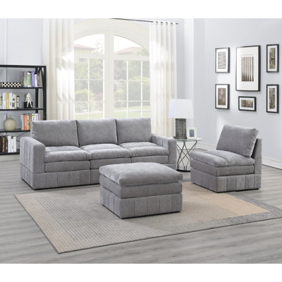 Andzelika Upholstered L-Shaped Sectional Reversible