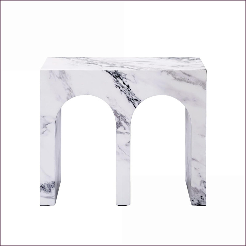 Table basse moderne en pierre d'ingénierie pour le salon, facile à nettoyer et amp; Résistant aux taches