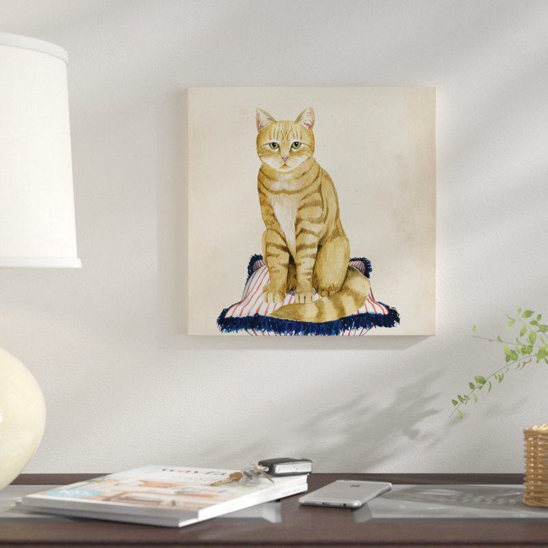 «Lady Cat IV» par Grace Popp - impression sur toile, H 26 po x l 26 po x P 1,5 po, Toile tendue, Pas de tapis