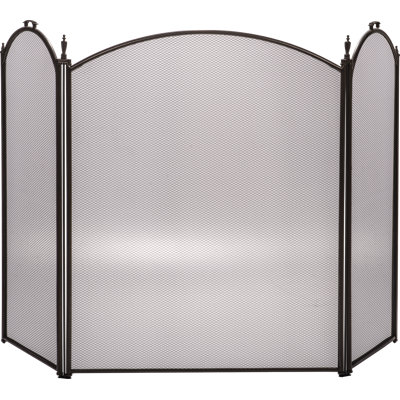 Daiton 3 Panel Steel Fireplace Screen