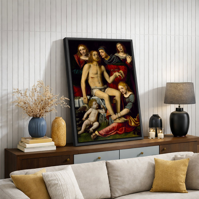 «Lamentation of Christ», reproduction d'art de la Renaissance, impression sur toile encadrée, H 36 po x l 24 po x 1,5 po
