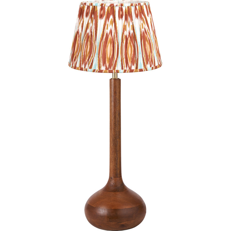 Beyzanur Wood Table Lamp, Red