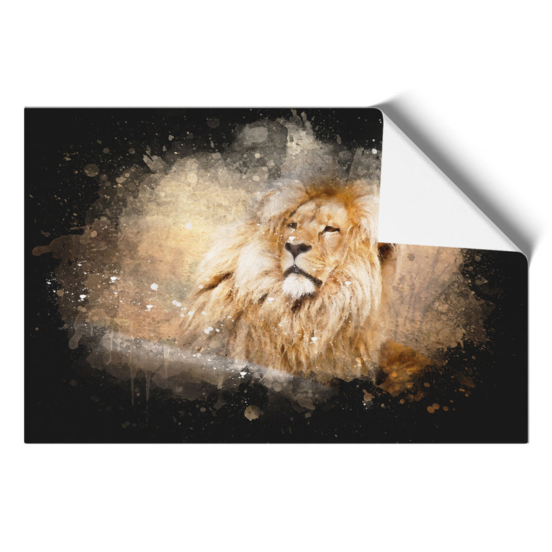 Lion Paint Splash - Frameless Print, 21cm H x 30cm W x 0.1cm D