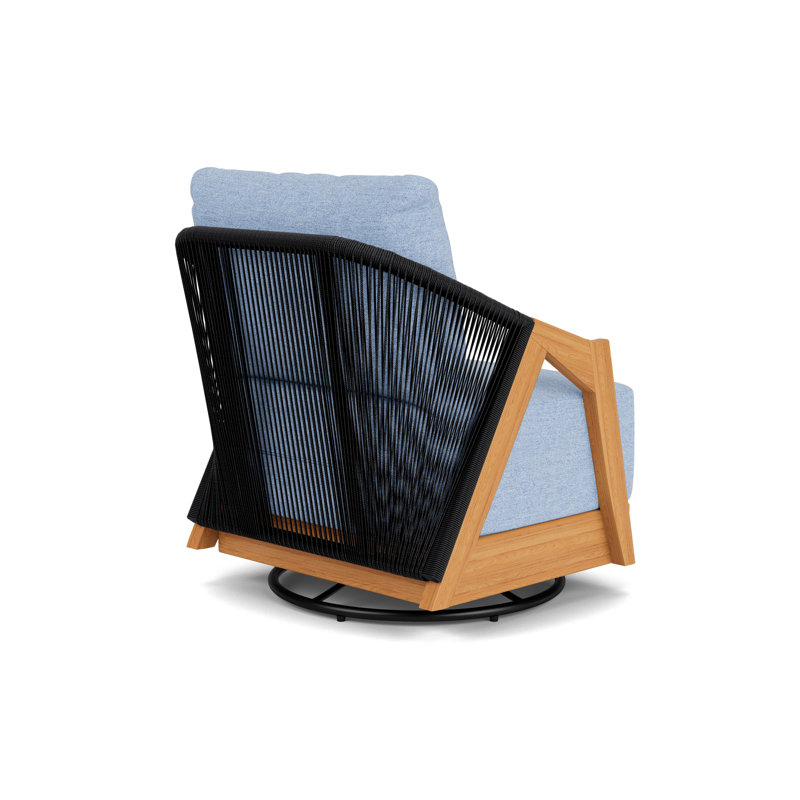 Alpine Outdoor Teak Swivel Lounge Chair, Demo Skyway