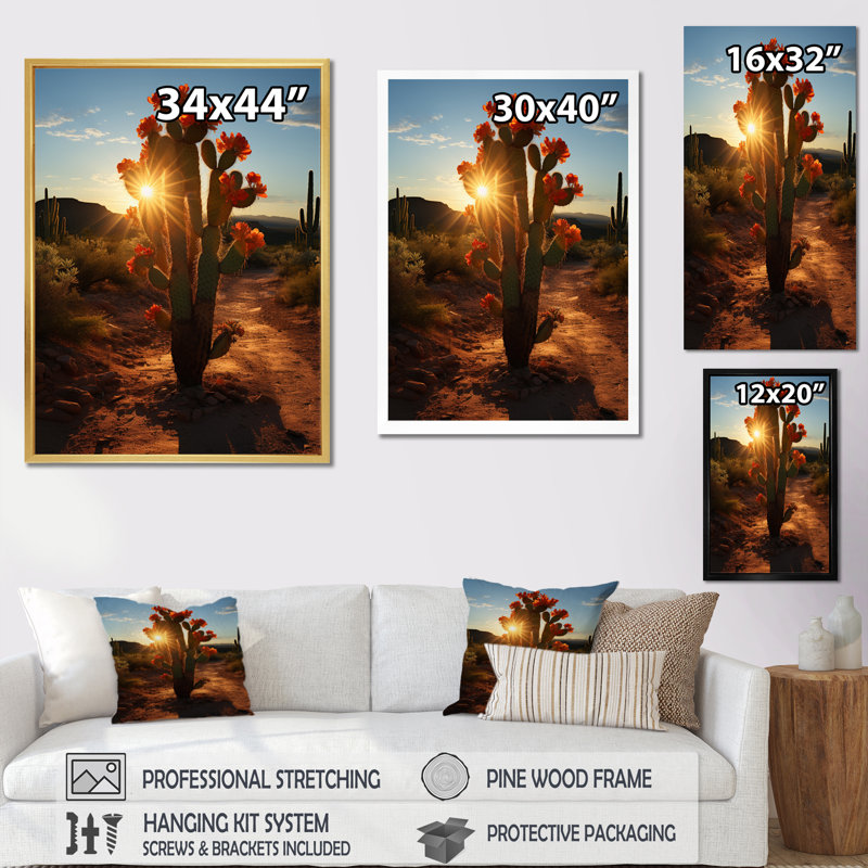 «Desert Dusk To Dawn», reproduction sur toile tendue, H 32 po x l 24 po x P 1 po