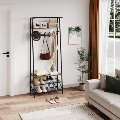 Rangement pour chaussures d'entrée avec portemanteau