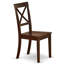Ensemble de table à manger 5 pièces pour 4 personnes comprenant une table ronde avec piédestal et 4 chaises de salle à manger, acajou