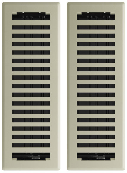 Registre de plancher Imperial Montezuma, Nickel satiné, L 4 po x L 12 po