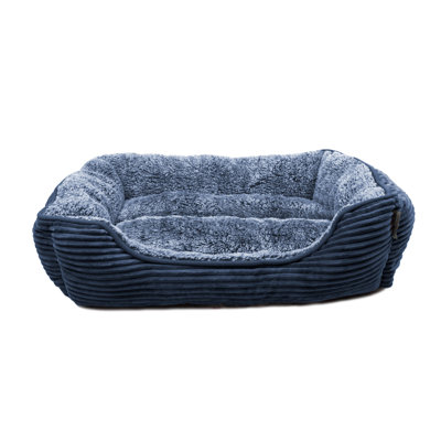 Stahlman Super Plush Corduroy Sherpa Cuddler Pet Bed