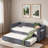 Upholstered Daybed With Trundle, Usb Port And Side Pockets-1265105296