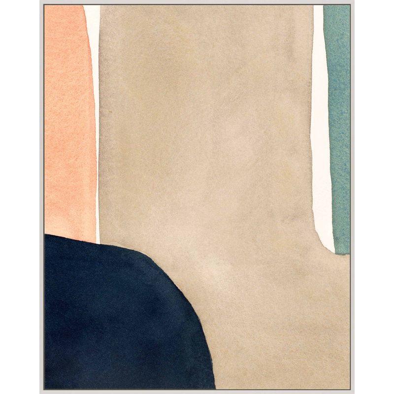 «Divided Hazy Gray» par Julia Balfour - Art mural encadré, Impression blanche sur toile encadrée