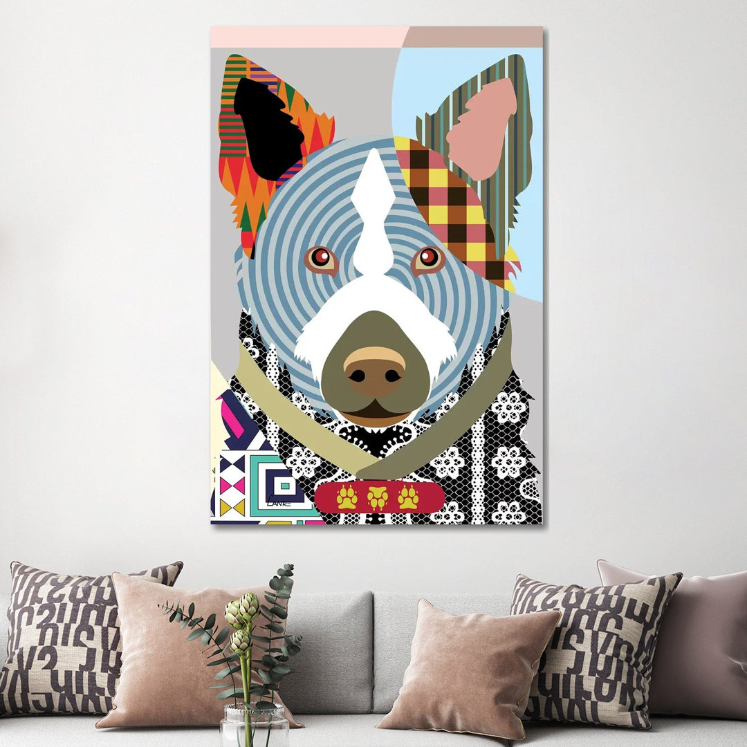 Norwegian Elkhound by Lanre Studio - Wrapped Canvas Gallery-Wrapped Canvas Giclée