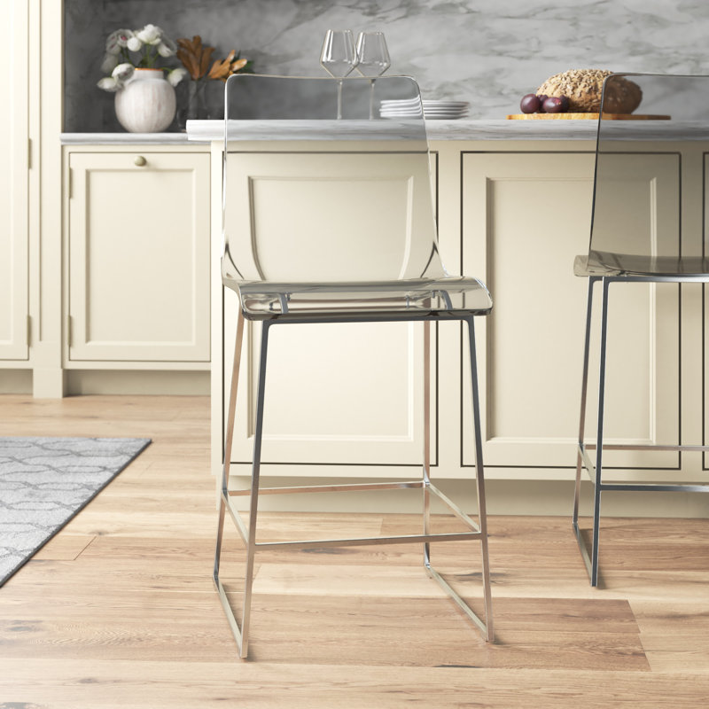 King Stool, Antique Silver, Counter Stool (24.75" Seat Height)